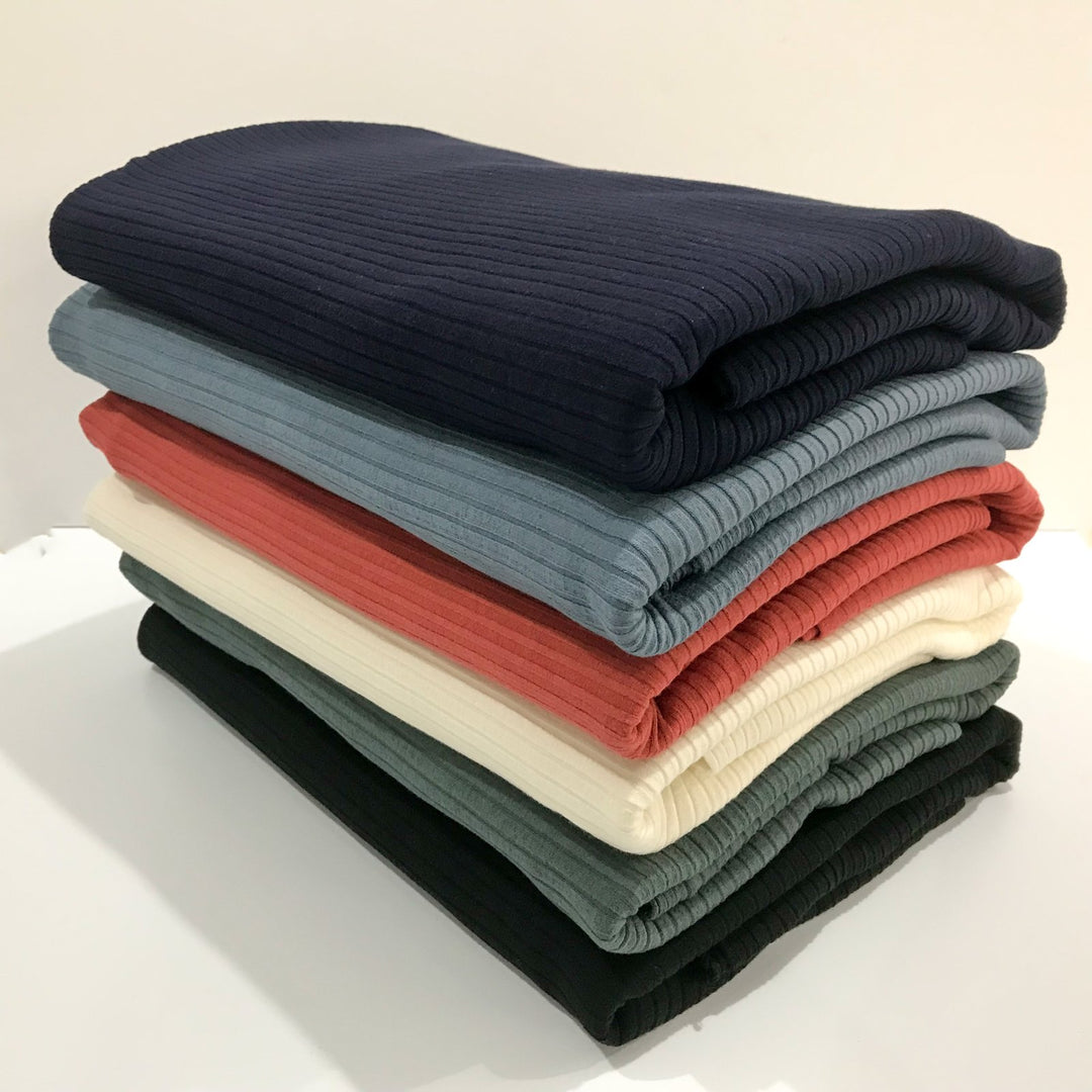 Rib Knit - Cotton Modal - Black