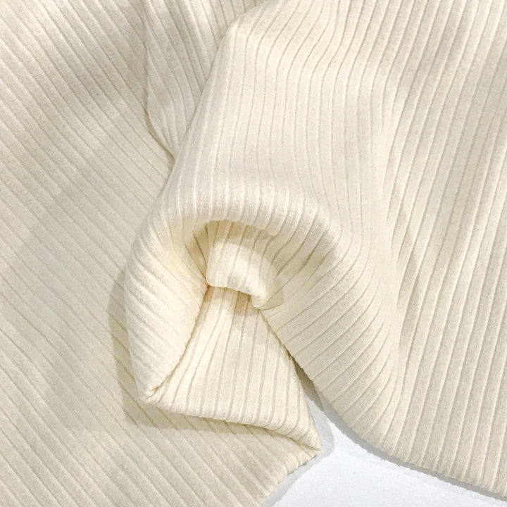 Rib Knit - Cotton Modal - Ivory
