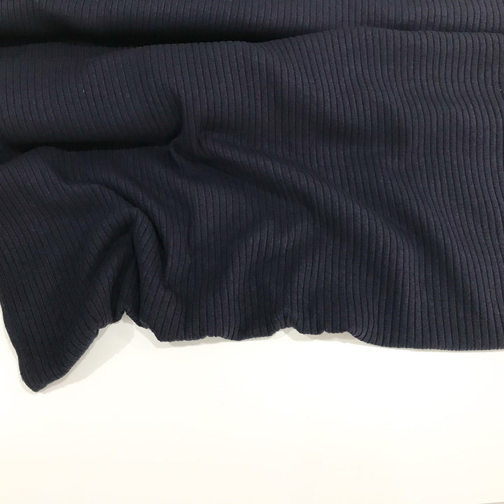 Rib Knit - Cotton Modal - Navy