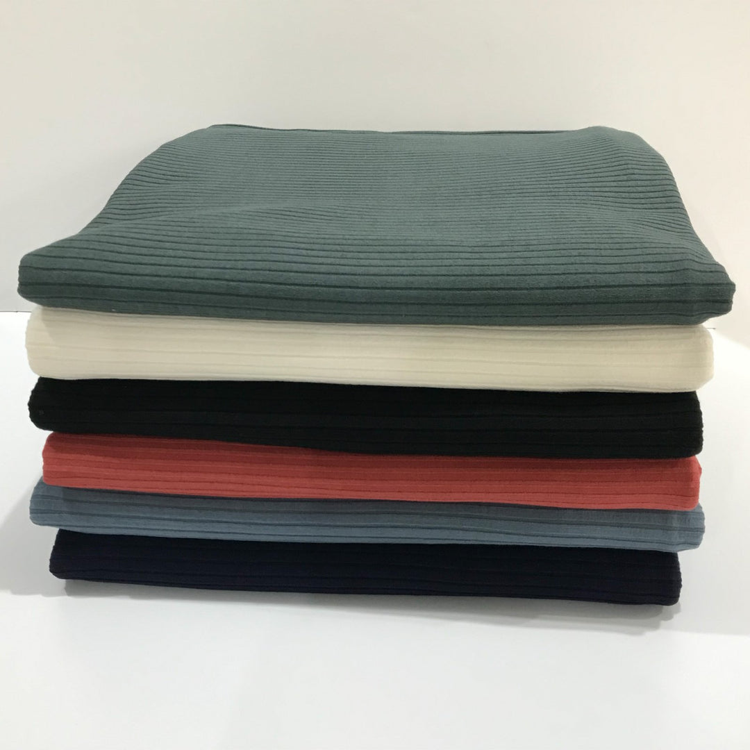 Rib Knit - Cotton Modal - Navy