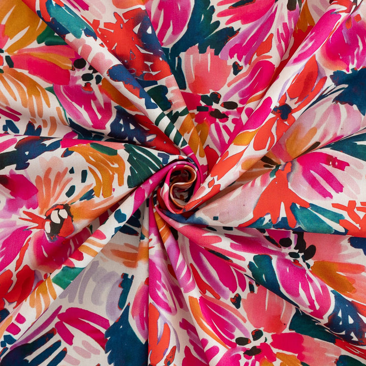 Cotton Poplin - "Bright Watercolor"