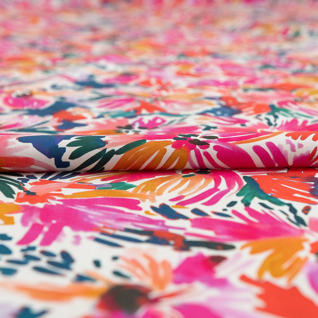 Cotton Poplin - "Bright Watercolor"
