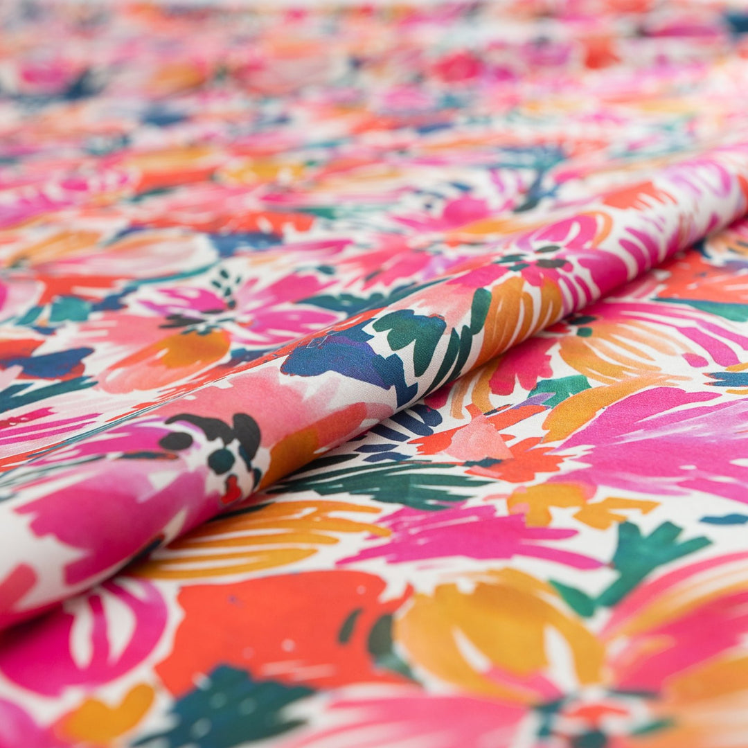 Cotton Poplin - "Bright Watercolor"