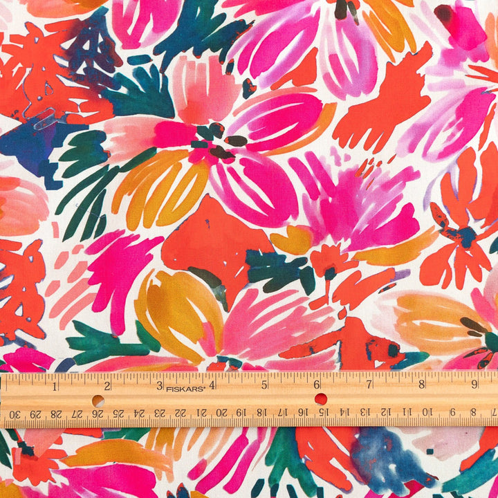 Cotton Poplin - "Bright Watercolor"
