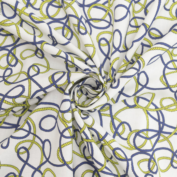 Cotton Poplin - "Howdy Do in Blue"