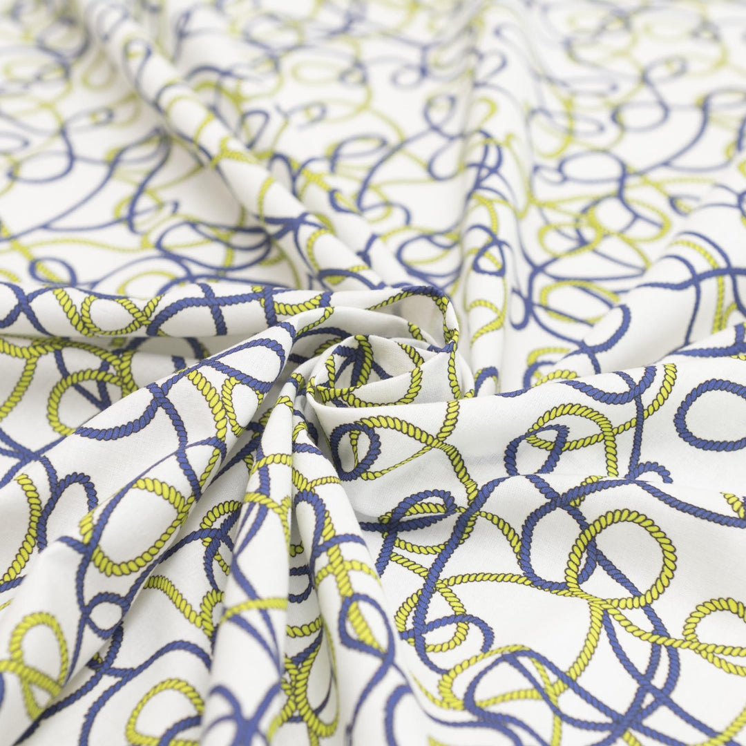 Cotton Poplin - "Howdy Do in Blue"