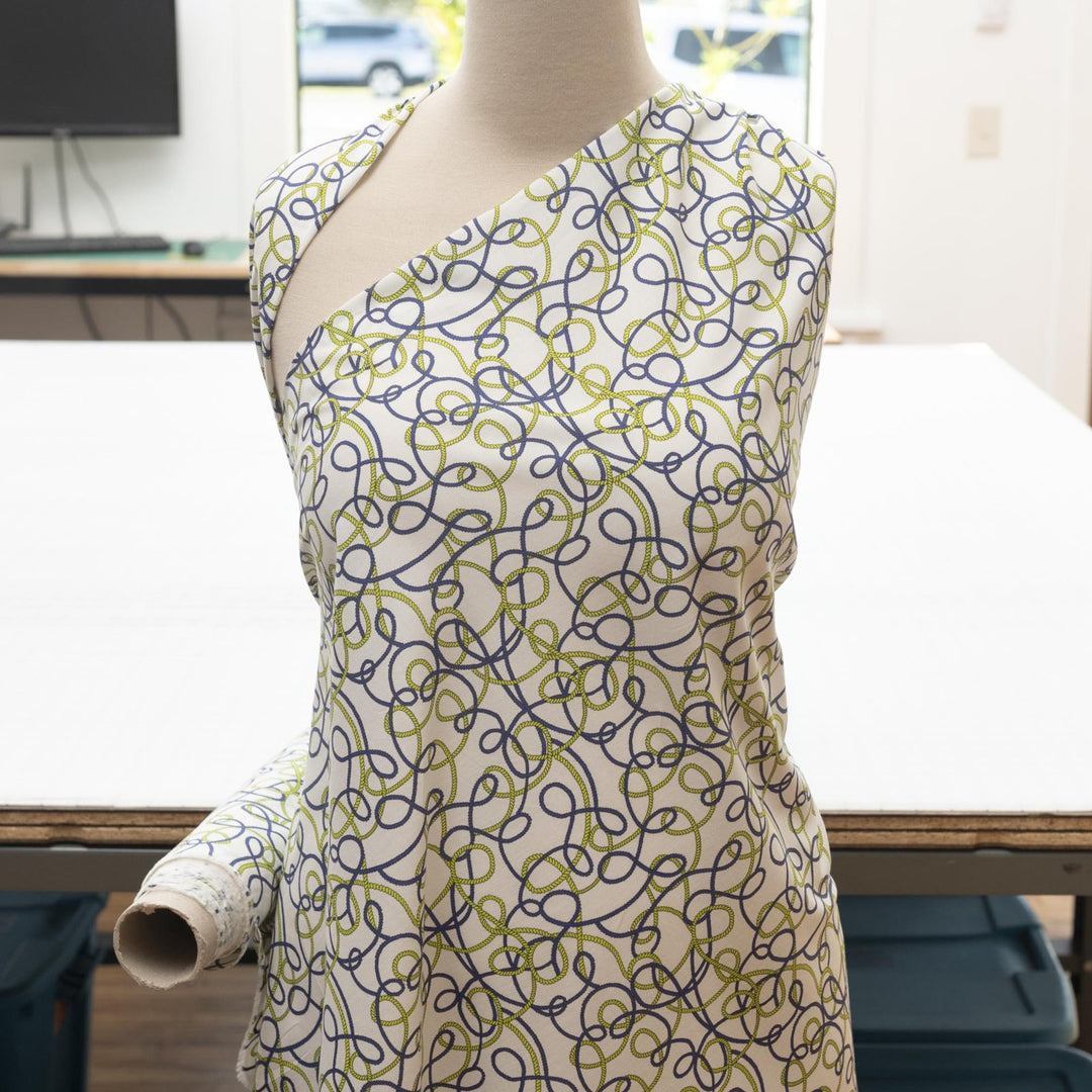 Cotton Poplin - "Howdy Do in Blue"