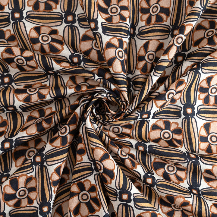 Cotton Poplin - "Italian Geometric"