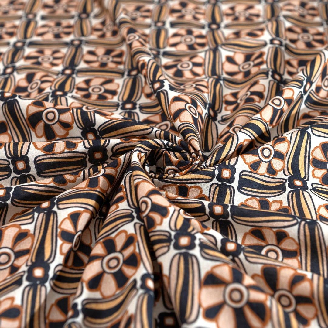Cotton Poplin - "Italian Geometric"