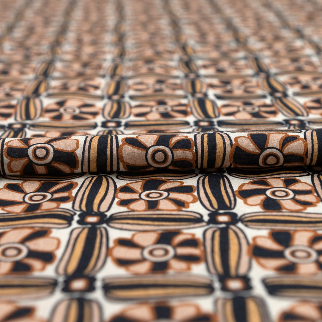 Cotton Poplin - "Italian Geometric"