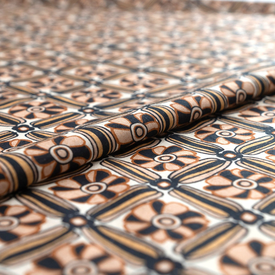 Cotton Poplin - "Italian Geometric"