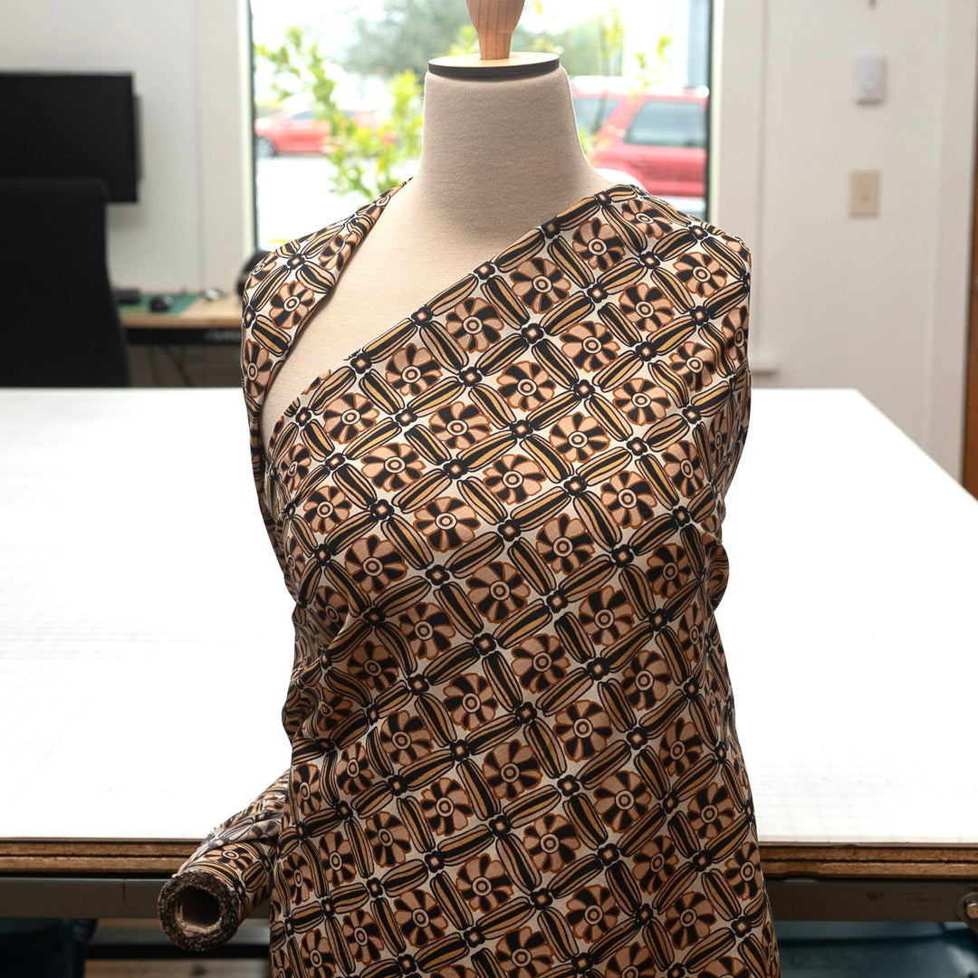 Cotton Poplin - "Italian Geometric"