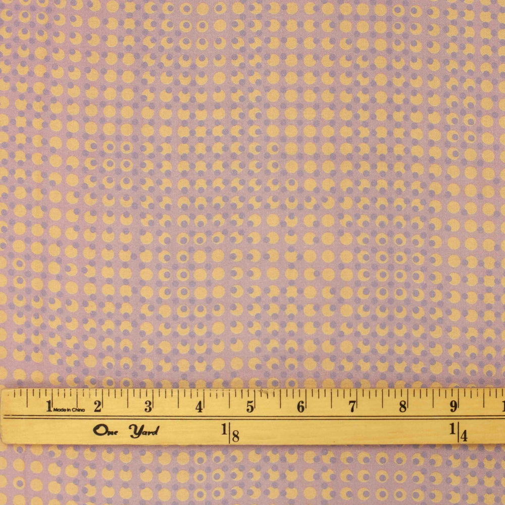 Cotton Crepe Purple Atomic Madness – 100% cotton, 53 inches wide, lightweight fabric for sewing sundresses, shirts, and summer garments