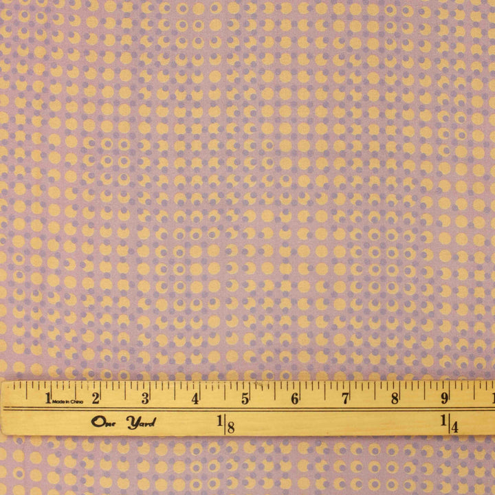 Cotton Crepe Purple Atomic Madness – 100% cotton, 53 inches wide, lightweight fabric for sewing sundresses, shirts, and summer garments
