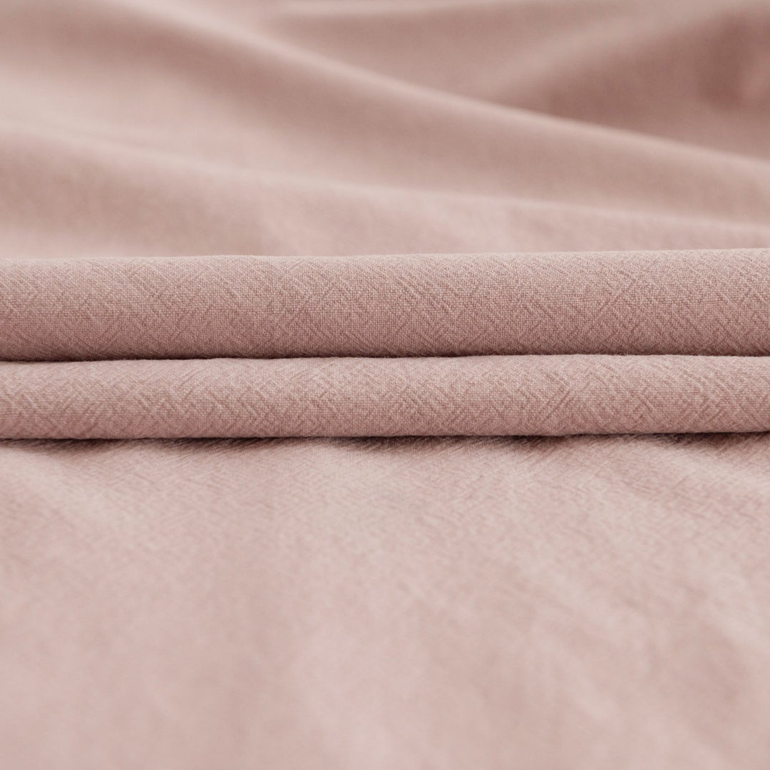 Crinkle Cotton Vintage Rose fabric in 100% cotton with textured finish for sewing skirts, dresses, and pants