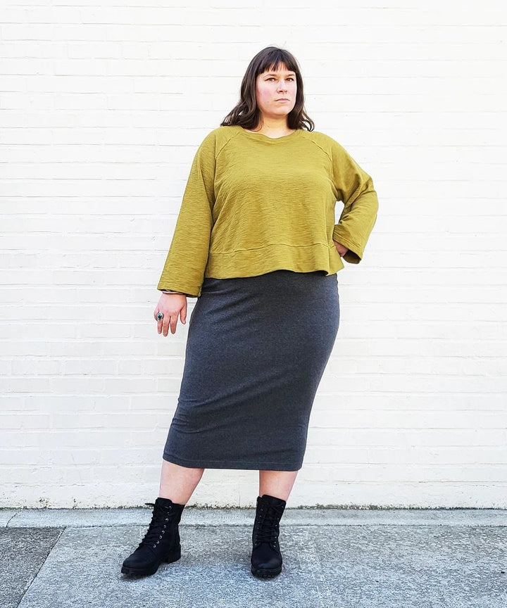 Christine Haynes Verano Tank in lightweight knit fabric, sleeveless summer top sewing pattern