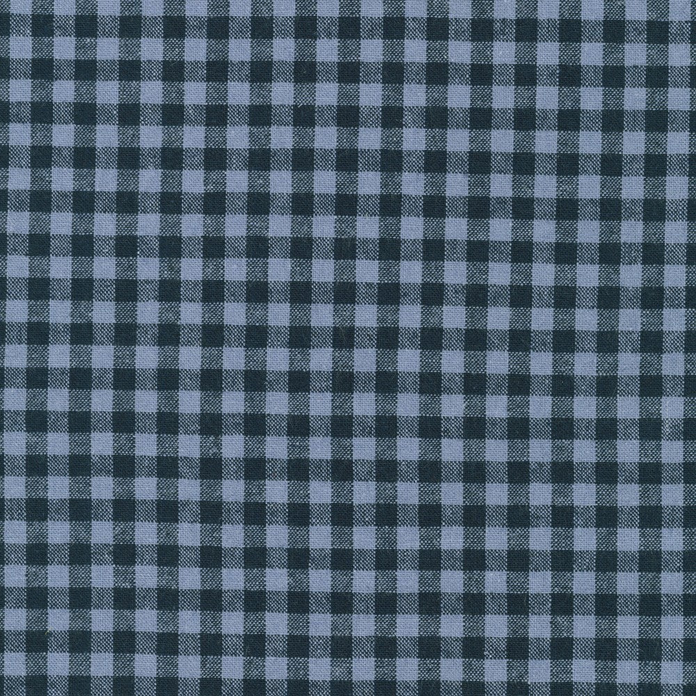 Linen Cotton Yarn Dye - Denim Gingham