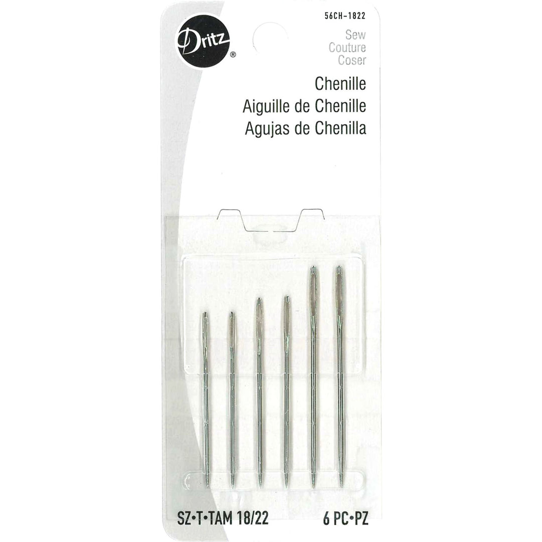 Chenille hand needles size 18/22 by Dritz with large eyes for ribbon embroidery and crewel work