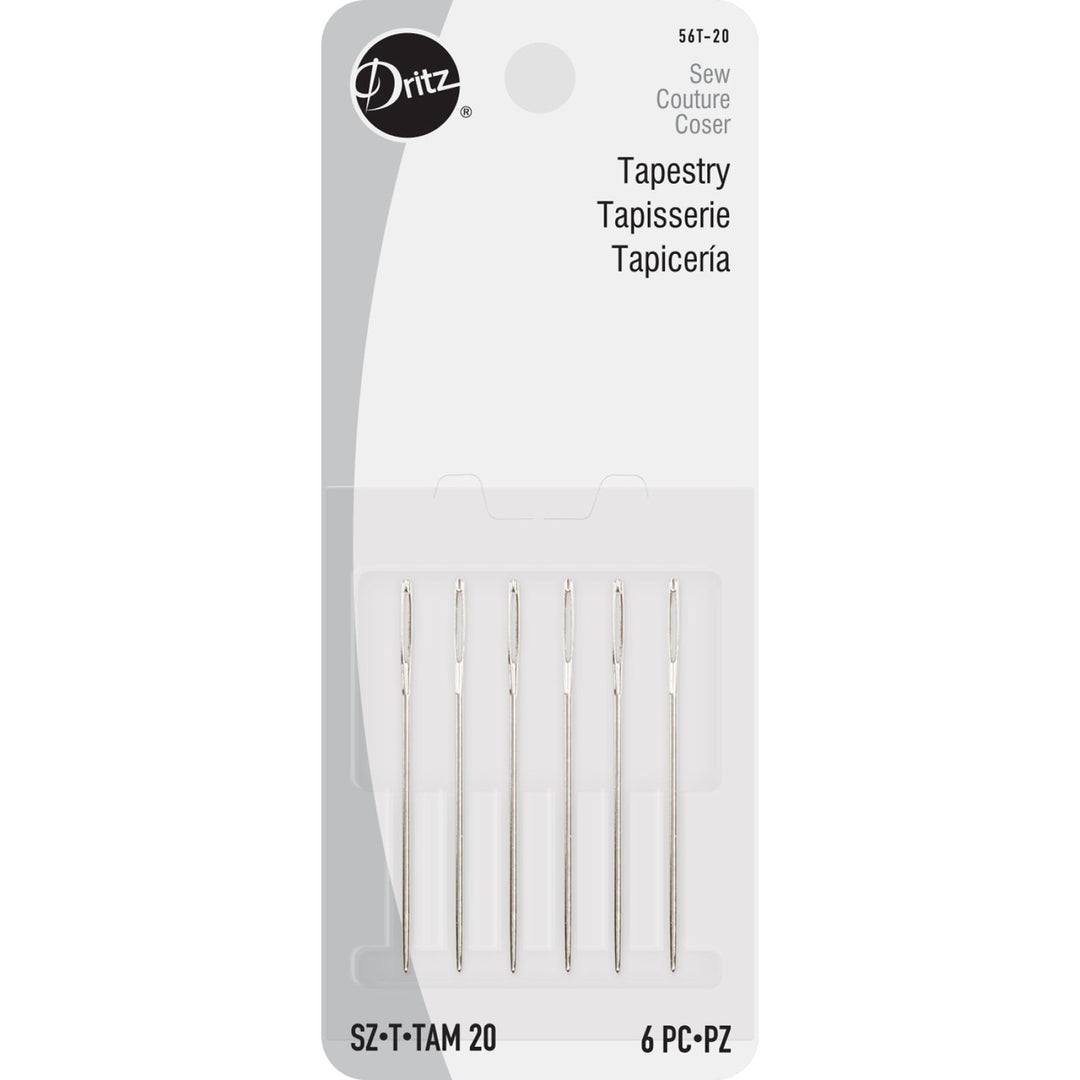 Dritz Tapestry Hand Needles Size 20 – 60 Count Pack for Embroidery and Cross-Stitch