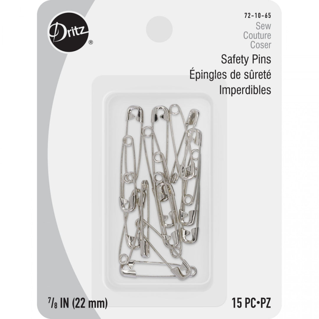 Dritz size 0 nickel-plated brass safety pins 14-count pack for jewelry and crafts