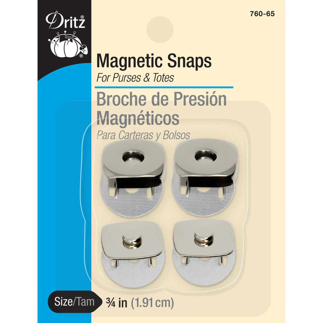Dritz Square Magnetic Snaps 3/4 inch silver snaps for bags and garments