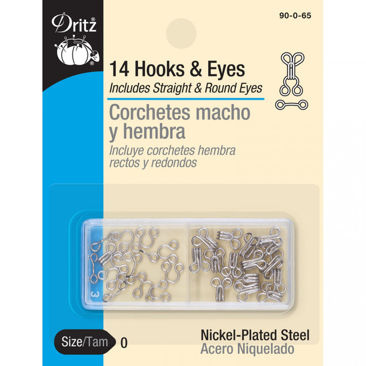 Hooks and Eyes - Silver (sz 0)