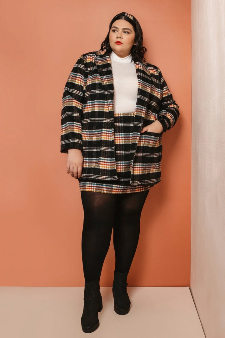 Friday Pattern Co. - The Heather Blazer sewing pattern for oversized unstructured blazer with lining and inclusive sizing XS–7X