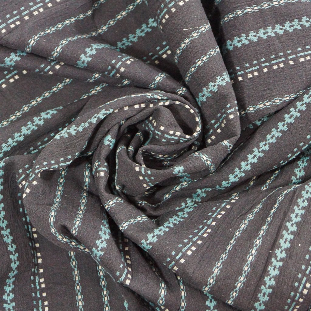 Bohemian neutral fabric – embroidered Indian gauze for transition-season sewing