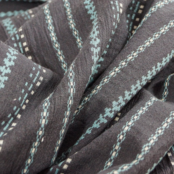 Bohemian neutral fabric – embroidered Indian gauze for transition-season sewing