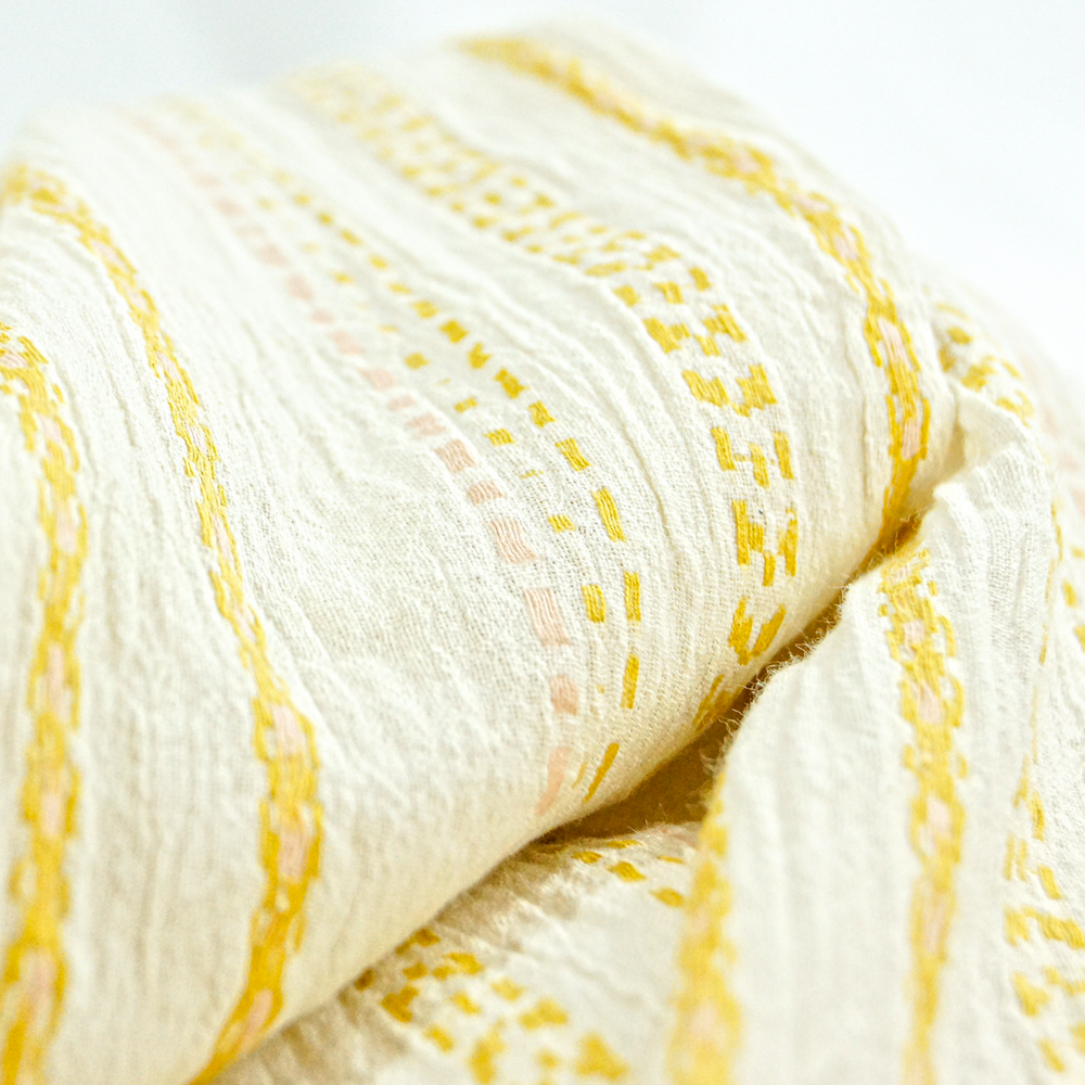 Neutral gauze fabric – lightweight cream textile for year-round sewing