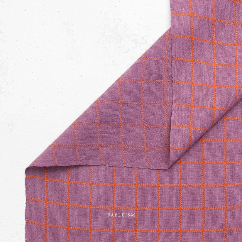 Cotton Woven - Trellis in Plum
