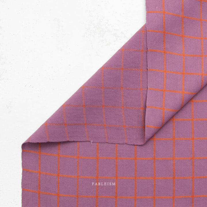Cotton Woven - Trellis in Plum