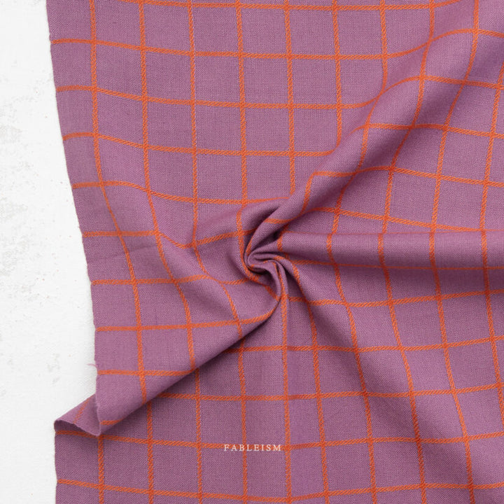 Cotton Woven - Trellis in Plum