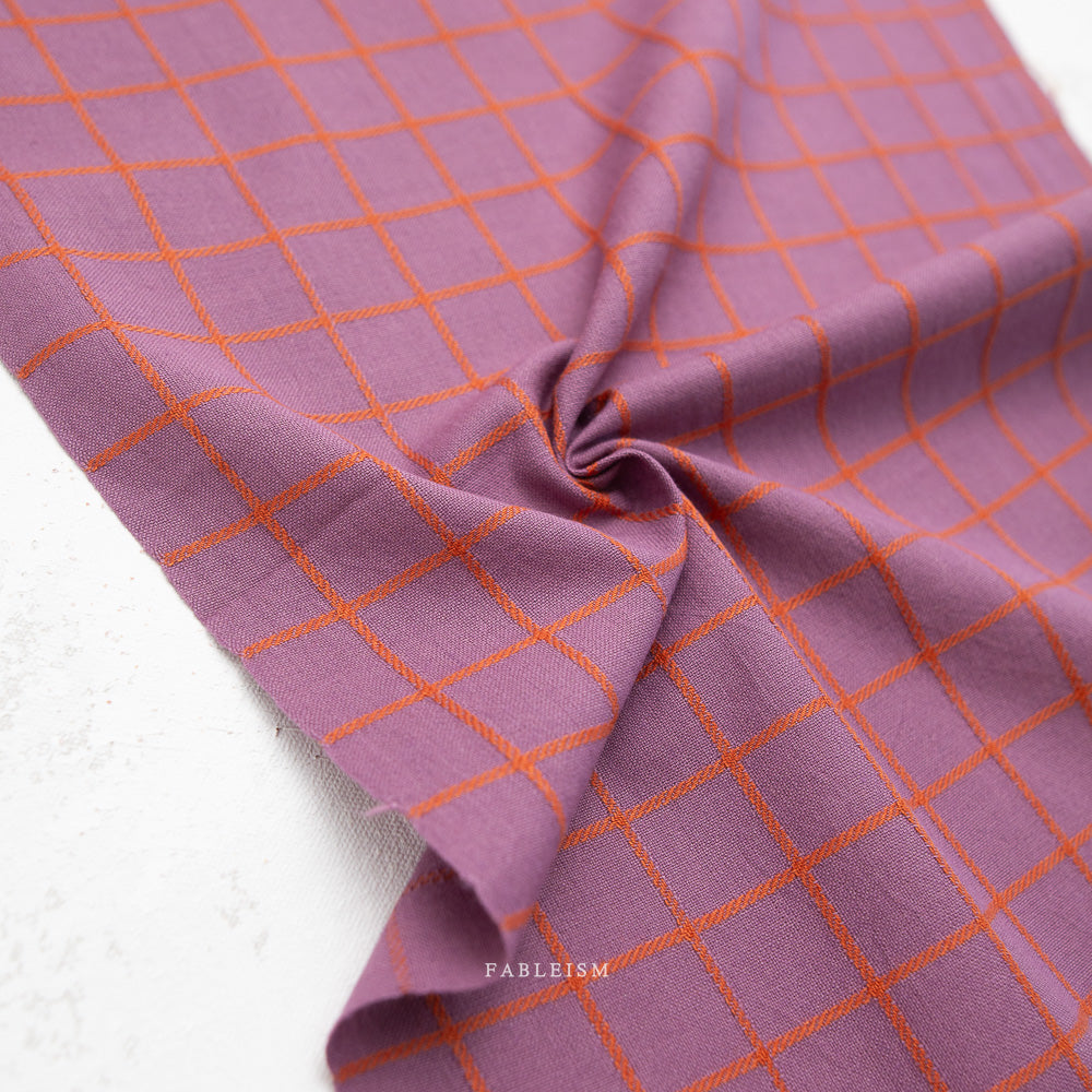 Cotton Woven - Trellis in Plum