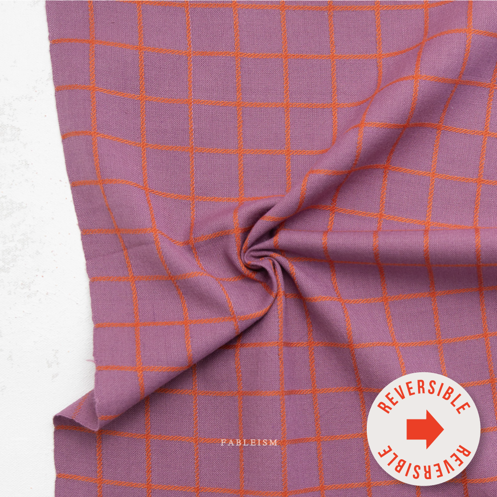 Cotton Woven - Trellis in Plum