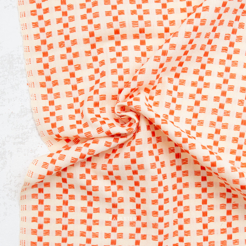 Cotton Woven - Basket Weave in Picnic