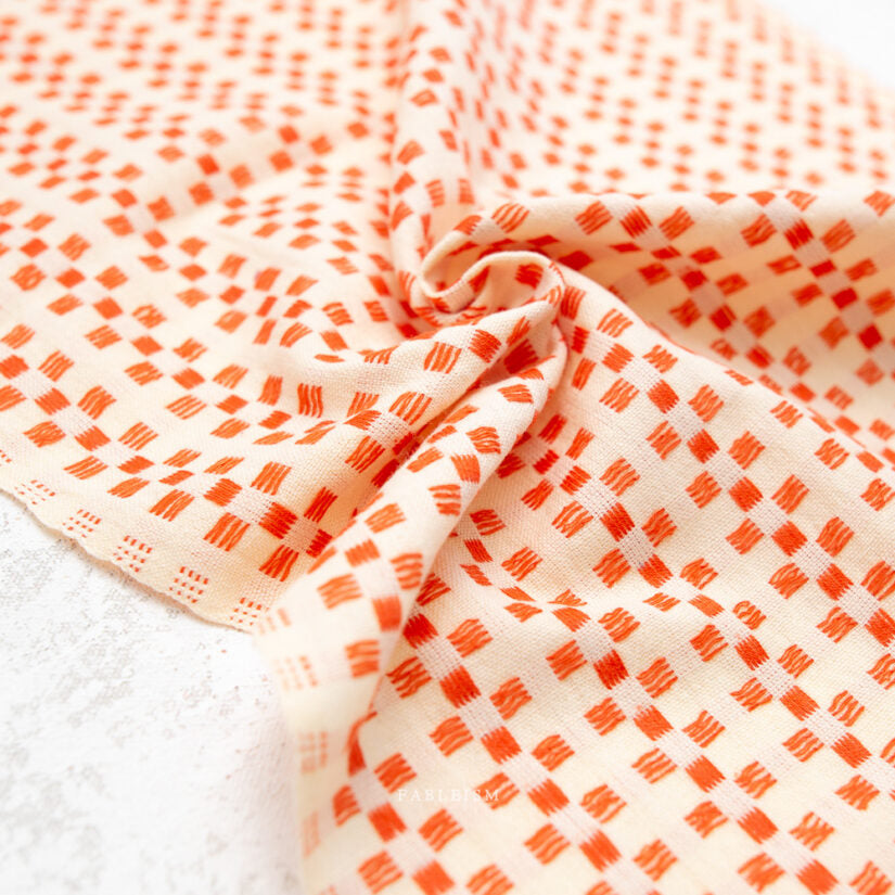 Cotton Woven - Basket Weave in Picnic