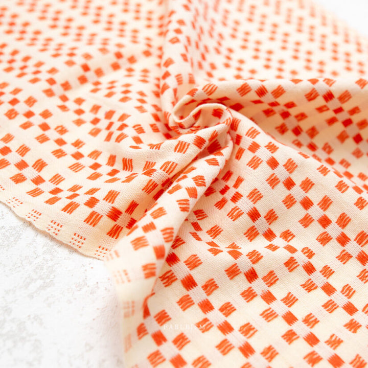 Cotton Woven - Basket Weave in Picnic