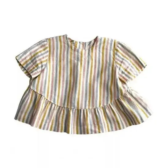Merchant & Mills Florence Top sewing pattern – button-back blouse with high-low hem for linen, cotton, and tencel fabrics