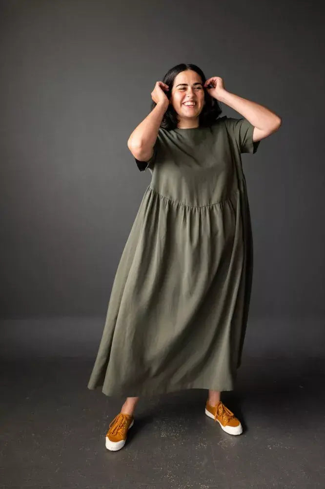 Merchant & Mills Florence Top sewing pattern – button-back blouse with high-low hem for linen, cotton, and tencel fabrics