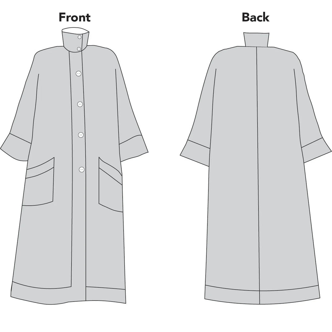 Overocoat Pattern Pattern - Folkwear - Basics Overcoat – Sewing Studio Fabrics