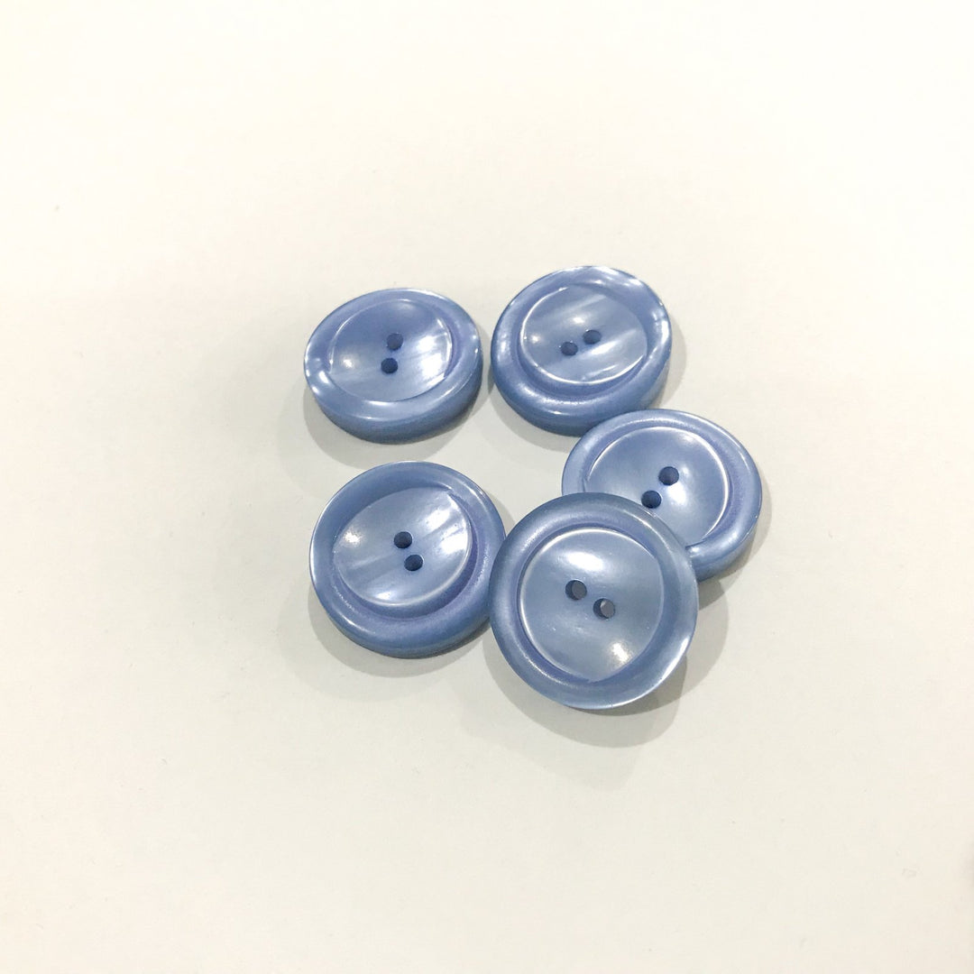 23mm Grooved Resin Buttons - German-Made Two-Hole Shiny Buttons for Jackets & Cardigans