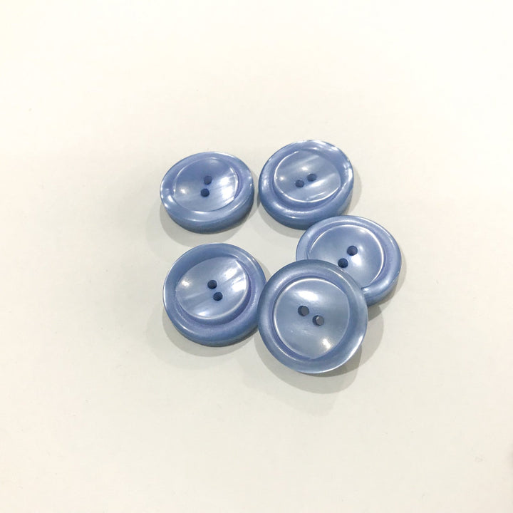 23mm Grooved Resin Buttons - German-Made Two-Hole Shiny Buttons for Jackets & Cardigans