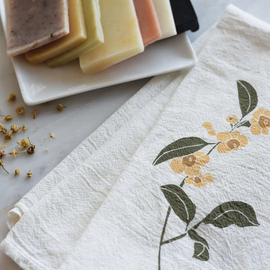 Handpainted Napkins (Set of 4) - Herbal Tea Garden