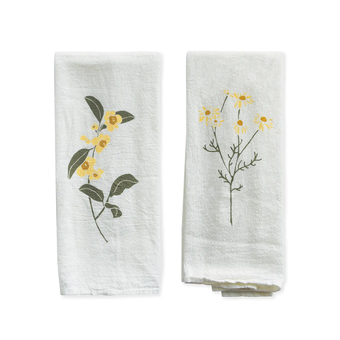Handpainted Napkins (Set of 4) - Herbal Tea Garden