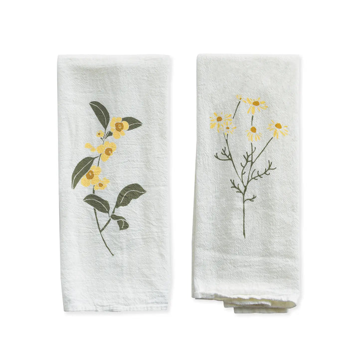 Handpainted Napkins (Set of 4) - Herbal Tea Garden