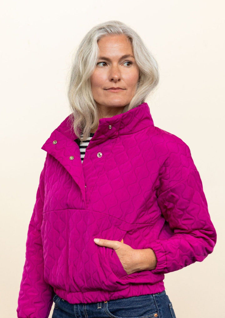 Friday Pattern Co. Pogonip Pullover sewing pattern – unlined jacket with welt pockets and packable option for outdoor adventures