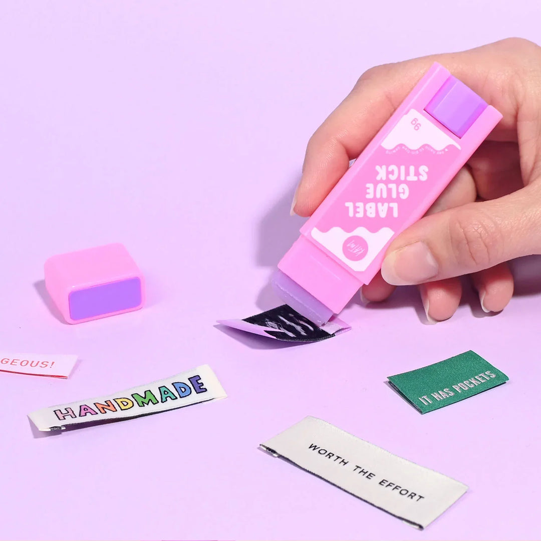 Kylie and the Machine Label Glue Stick for Sewing – Pin-Free Fabric Label Adhesive
