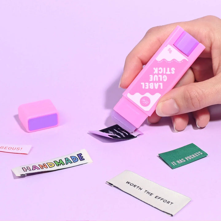 Kylie and the Machine Label Glue Stick for Sewing – Pin-Free Fabric Label Adhesive