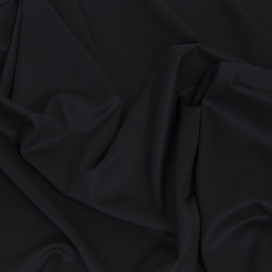 Pendleton Solid Black Wool Suiting Fabric - Premium Tailoring Material for Blazers & Trousers